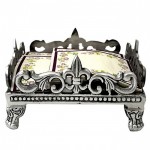 52181-SQUARE FLEUR DE LIS CANISTER BASE OR NAPKIN HOLDER